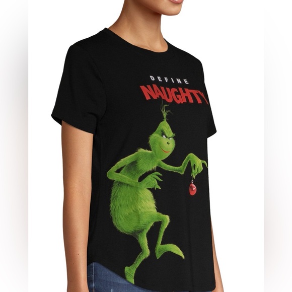 NWT WOMENS Dr. Seuss The Grinch Juniors' Graphic T-Shirt SIZE MEDIUM 7-9 - Picture 3 of 11